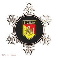 Sicilian Pride Crest And Shield Sicilian Flag Ornament thumb 0