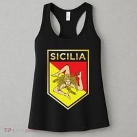 Sicilian Pride Crest And Shield Sicilian Flag Women's Tank Top thumb 3