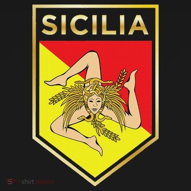 Sicilian Pride Crest And Shield Sicilian Flag Baby Bodysuit