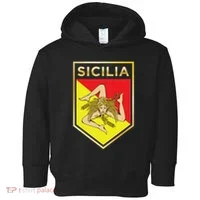 Sicilian Pride Crest And Shield Sicilian Flag Toddler Hoodie thumb 0
