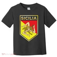 Sicilian Pride Crest And Shield Sicilian Flag Toddler T-Shirt thumb 0