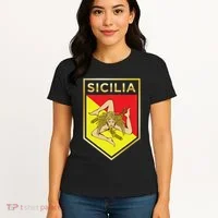 Sicilian Pride Crest And Shield Sicilian Flag Women's T-Shirt thumb 4
