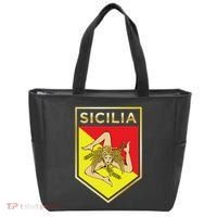 Sicilian Pride Crest And Shield Sicilian Flag Tote Bag thumb 0