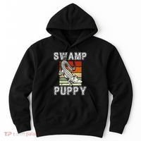 Swamp Puppy Cute Funny Sarcastic Alligator Crocodile Hoodie thumb 0