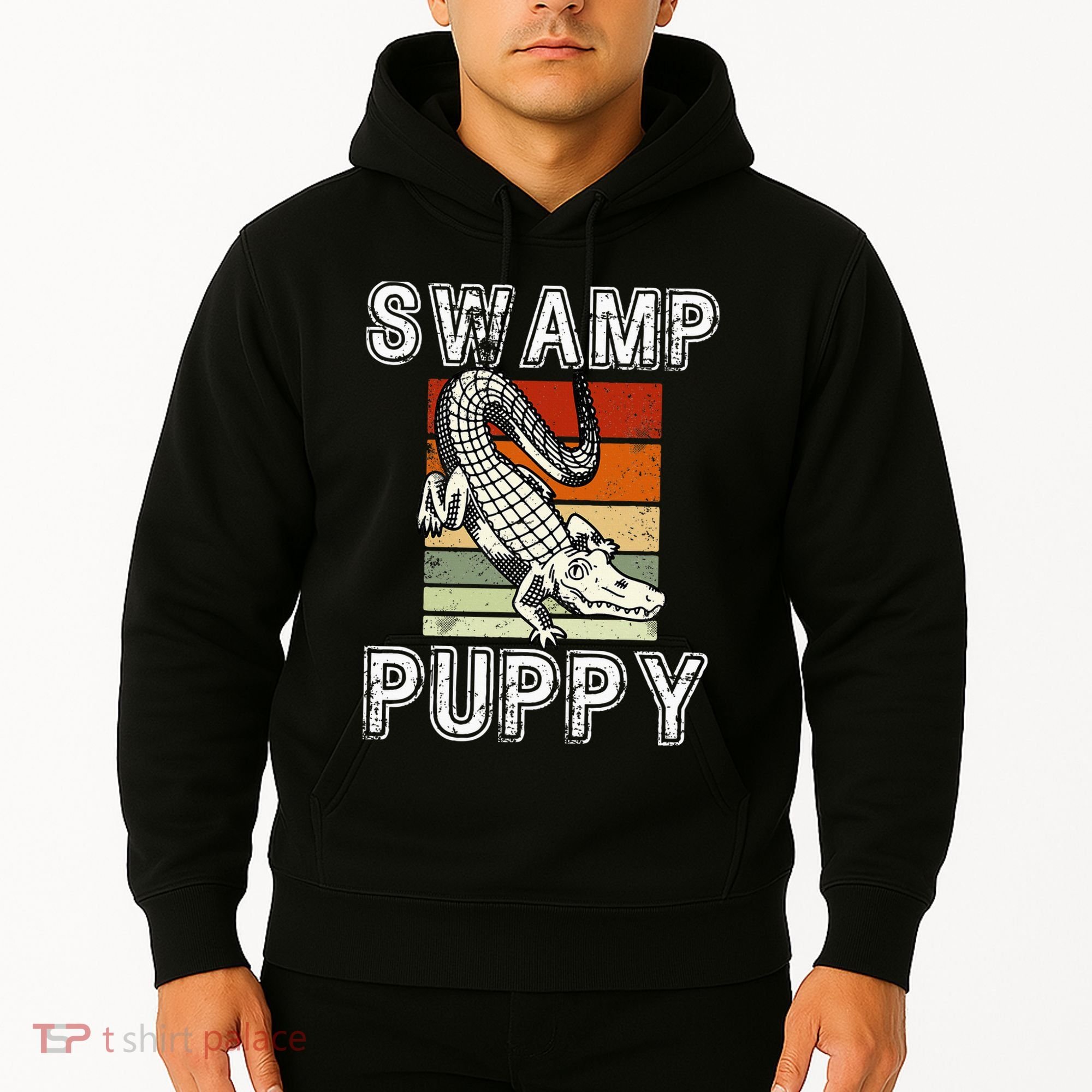 Swamp Puppy Cute Funny Sarcastic Alligator Crocodile Hoodie