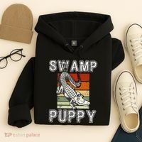 Swamp Puppy Cute Funny Sarcastic Alligator Crocodile Hoodie thumb 4