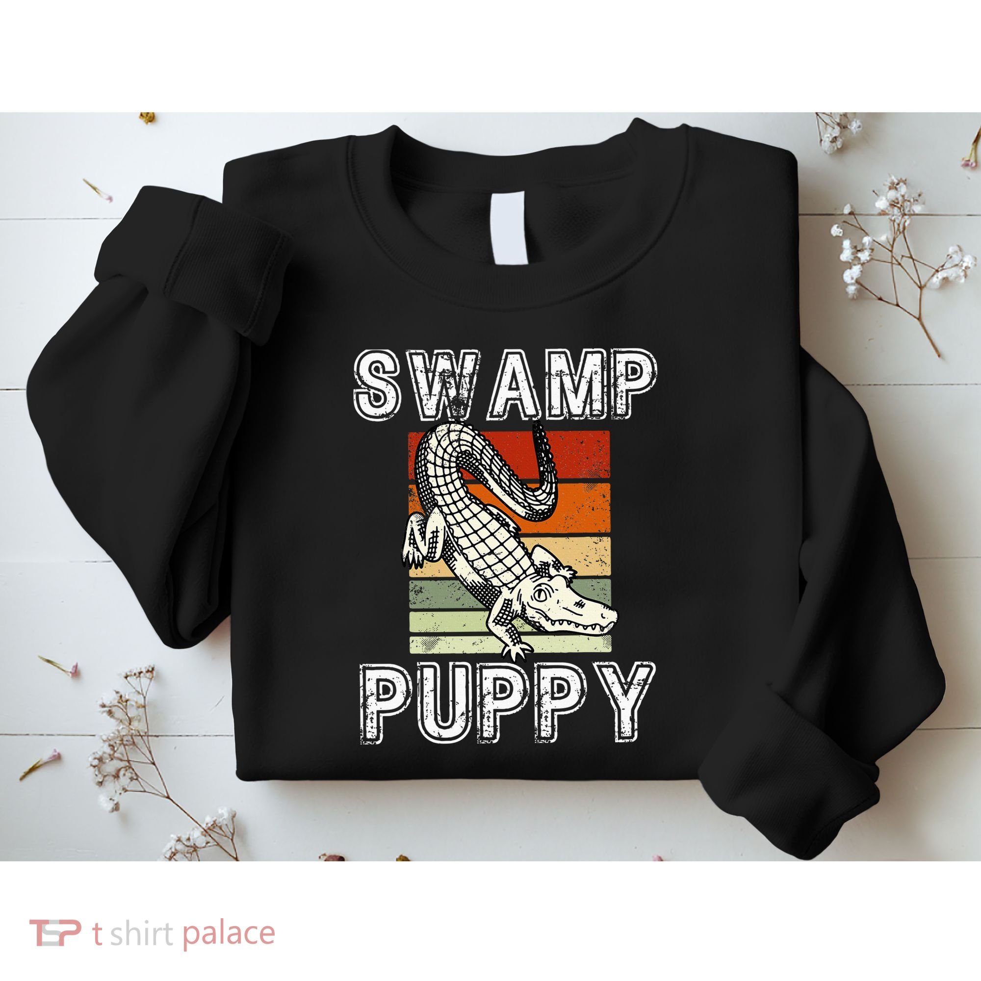 Swamp Puppy Cute Funny Sarcastic Alligator Crocodile Sweatshirt