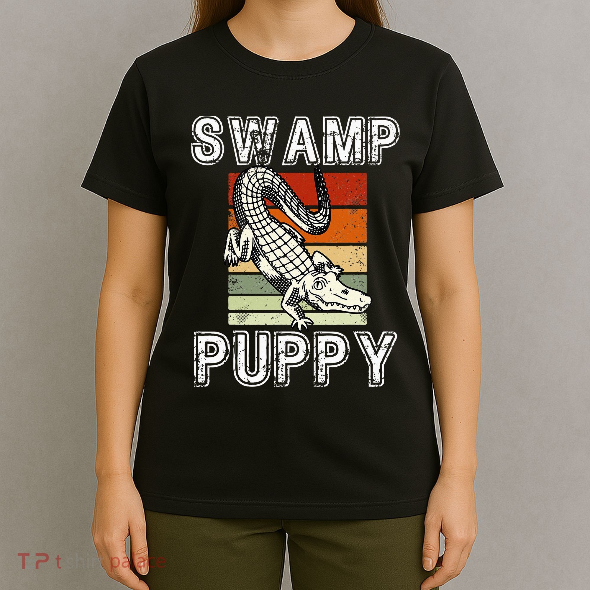 Swamp Puppy Cute Funny Sarcastic Alligator Crocodile T-Shirt