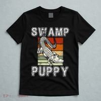 Swamp Puppy Cute Funny Sarcastic Alligator Crocodile T-Shirt thumb 5