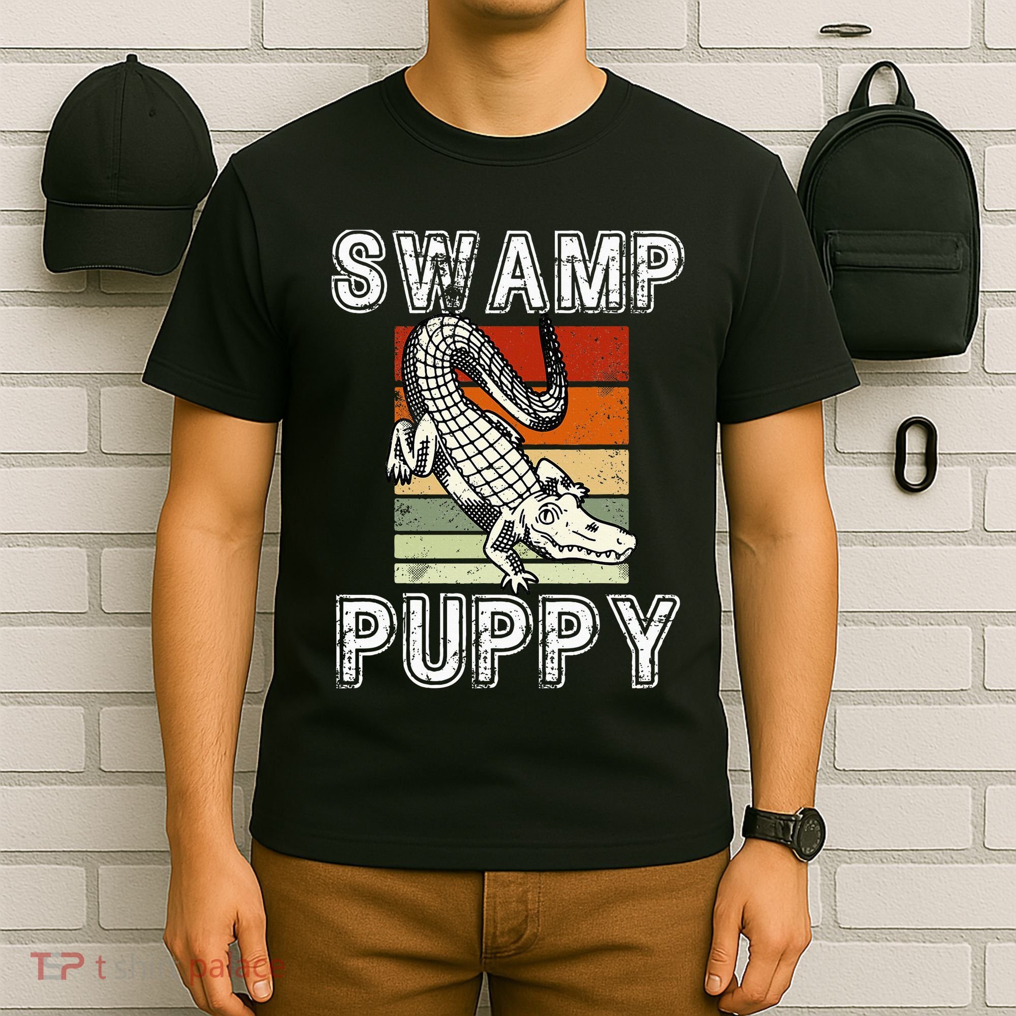 Swamp Puppy Cute Funny Sarcastic Alligator Crocodile T-Shirt