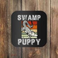 Swamp Puppy Cute Funny Sarcastic Alligator Crocodile Coaster thumb 0