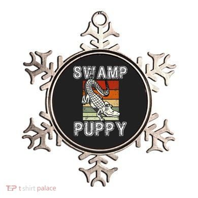 Swamp Puppy Cute Funny Sarcastic Alligator Crocodile Ornament
