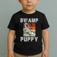 Swamp Puppy Cute Funny Sarcastic Alligator Crocodile Toddler T-Shirt thumb 2
