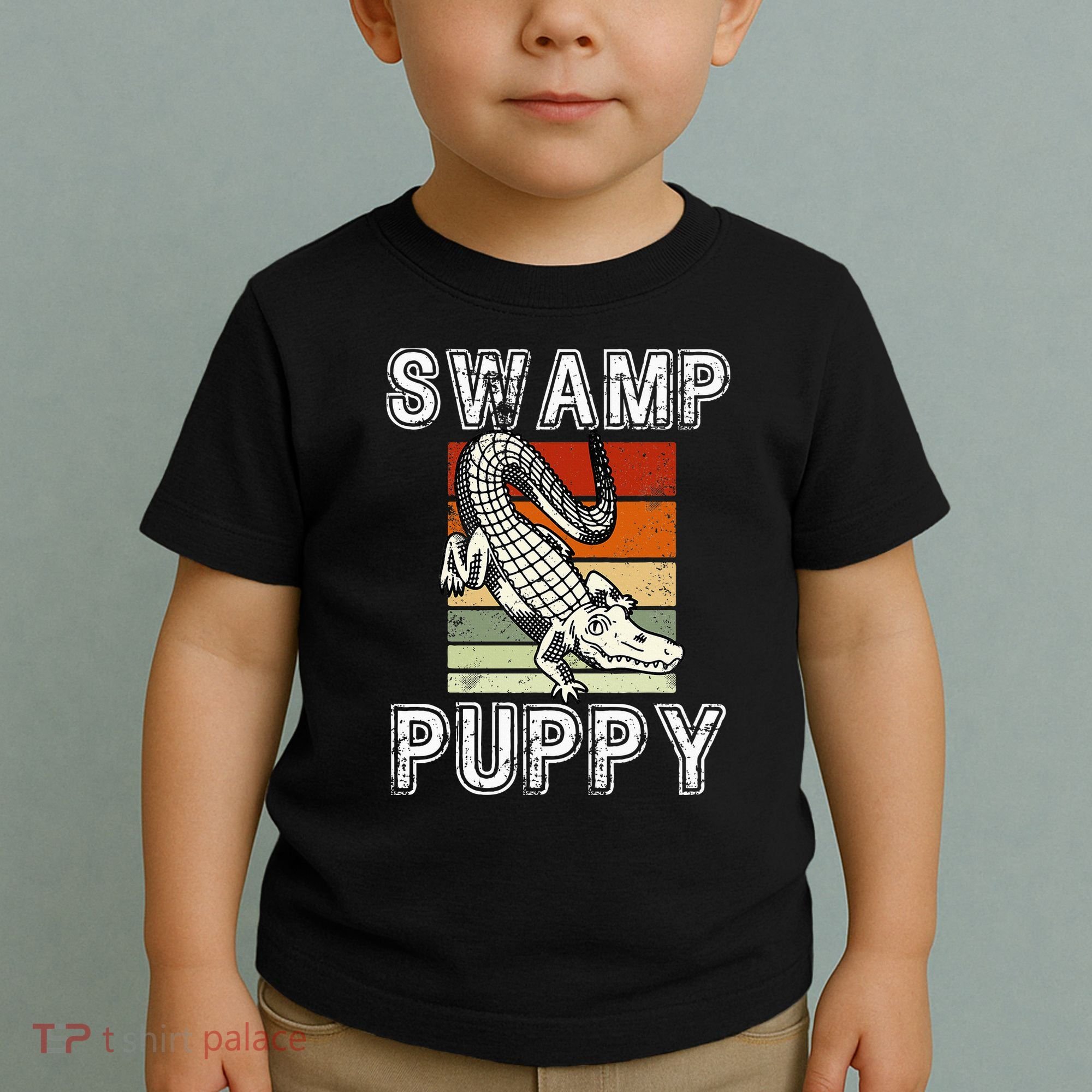 Swamp Puppy Cute Funny Sarcastic Alligator Crocodile Toddler T-Shirt