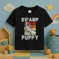 Swamp Puppy Cute Funny Sarcastic Alligator Crocodile Toddler T-Shirt thumb 3