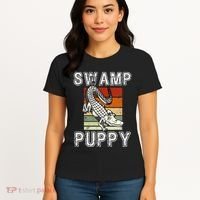 Swamp Puppy Cute Funny Sarcastic Alligator Crocodile Women's T-Shirt thumb 4