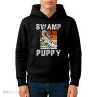 Swamp Puppy Cute Funny Sarcastic Alligator Crocodile Kids Hoodie thumb 4