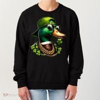 Saint Patricks Call Me Lucky Mallard Duck St Patricks Day Women's Sweatshirt thumb 0
