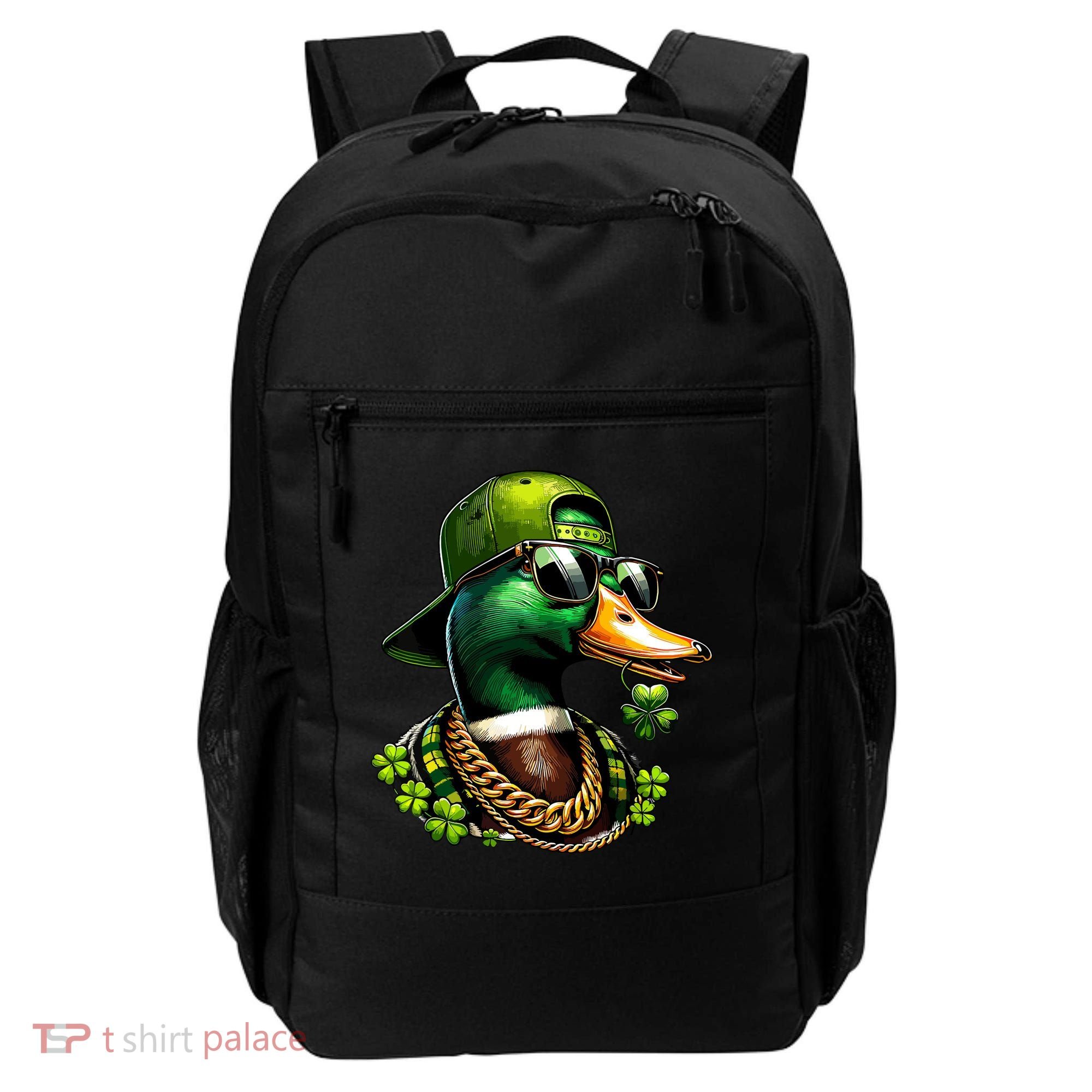 Saint Patricks Call Me Lucky Mallard Duck St Patricks Day Backpack