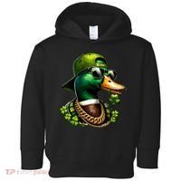 Saint Patricks Call Me Lucky Mallard Duck St Patricks Day Toddler Hoodie thumb 0