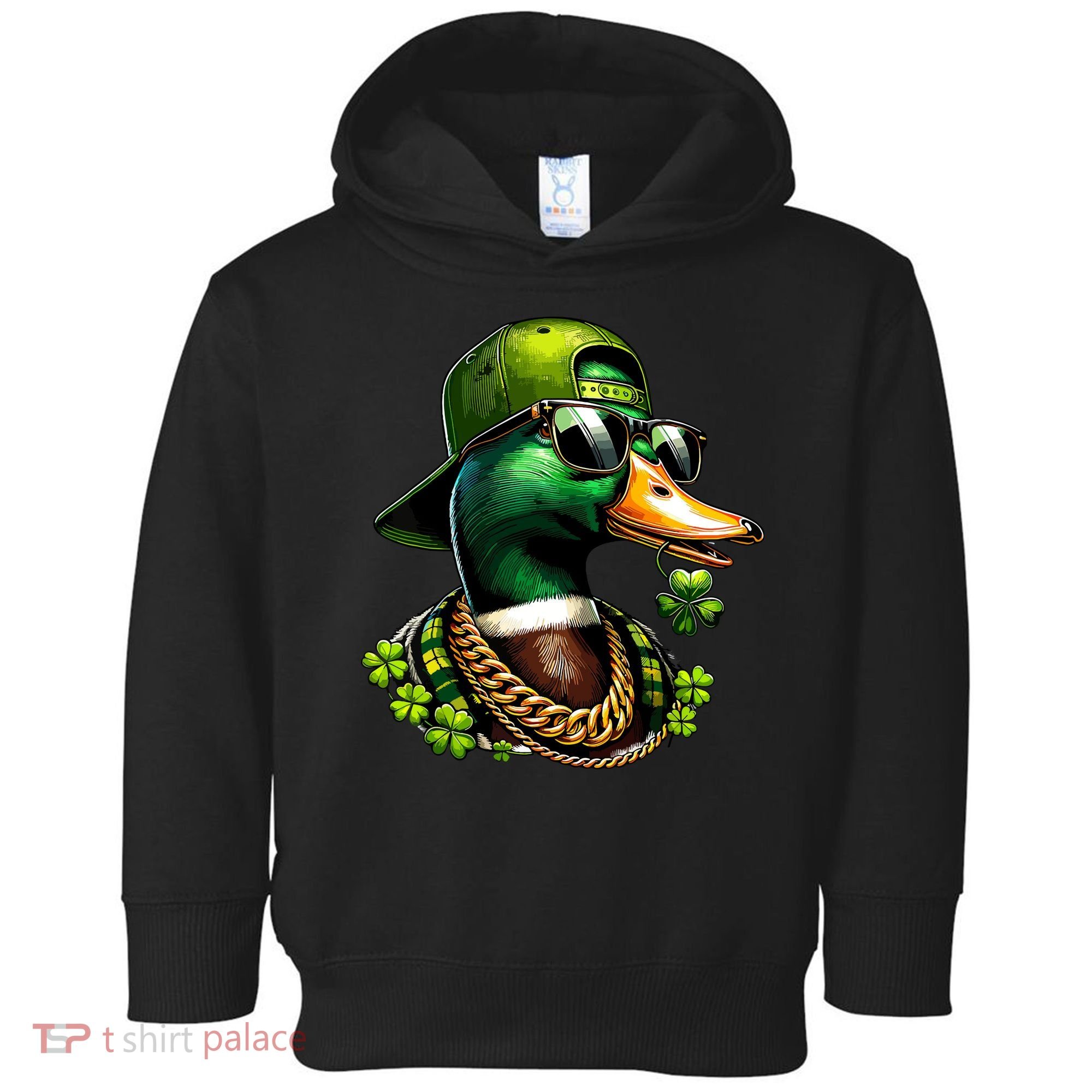 Saint Patricks Call Me Lucky Mallard Duck St Patricks Day Toddler Hoodie