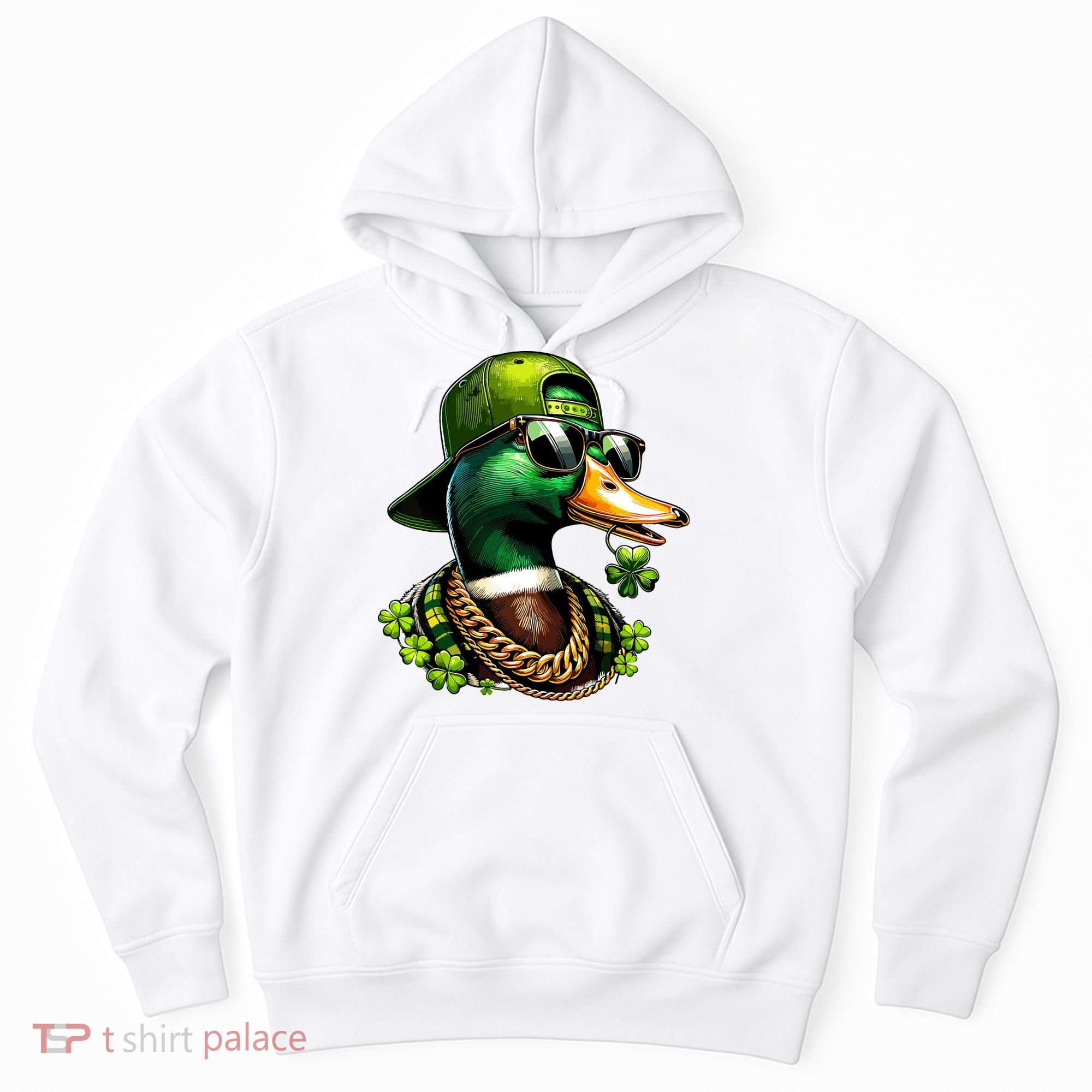 Saint Patricks Call Me Lucky Mallard Duck St Patricks Day Hoodie