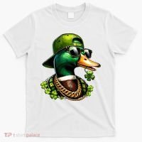 Saint Patricks Call Me Lucky Mallard Duck St Patricks Day T-Shirt thumb 0