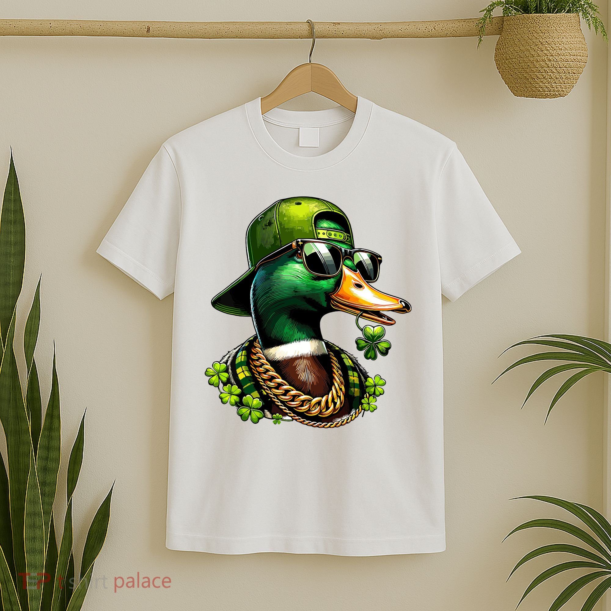 Saint Patricks Call Me Lucky Mallard Duck St Patricks Day T-Shirt