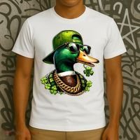 Saint Patricks Call Me Lucky Mallard Duck St Patricks Day T-Shirt thumb 3