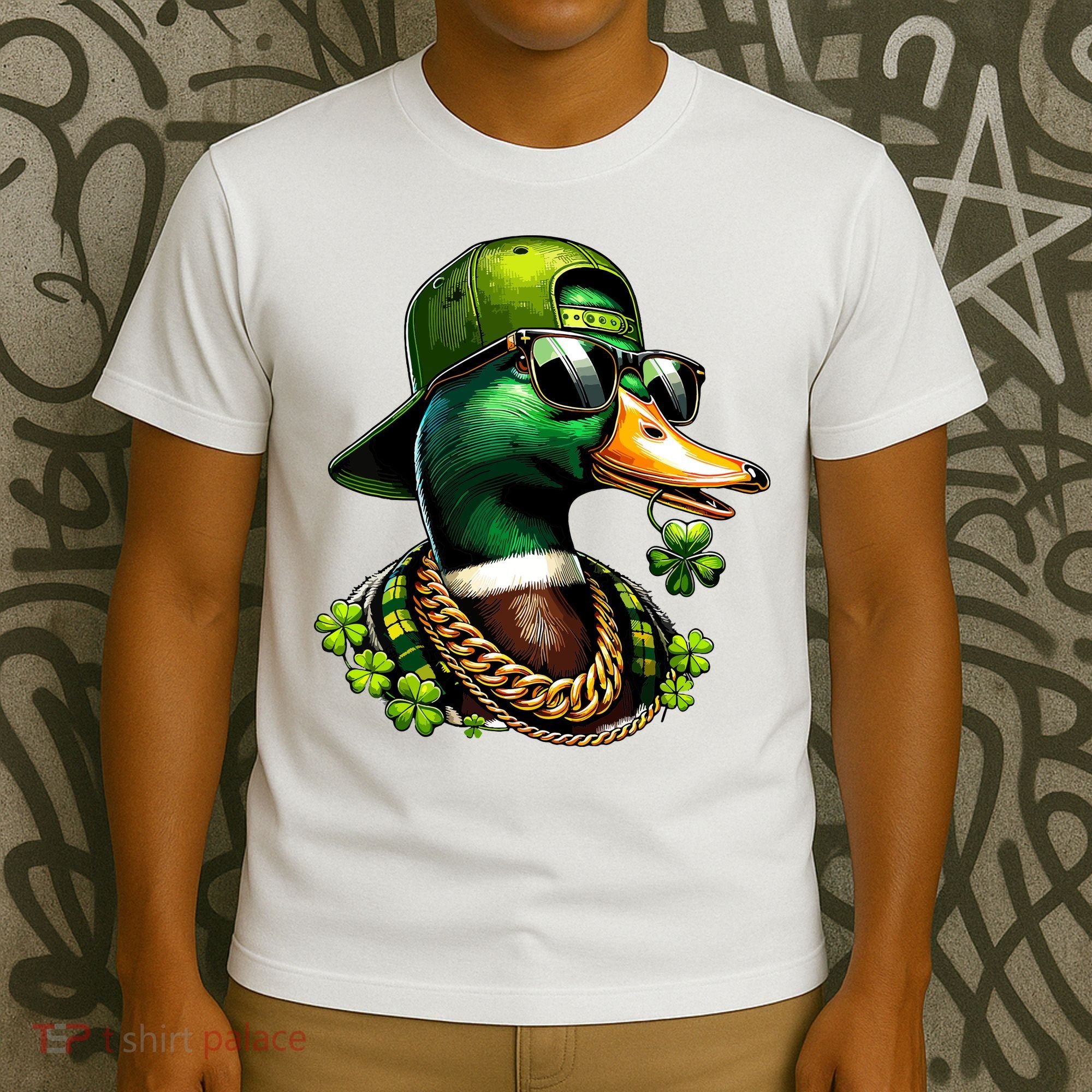 Saint Patricks Call Me Lucky Mallard Duck St Patricks Day T-Shirt