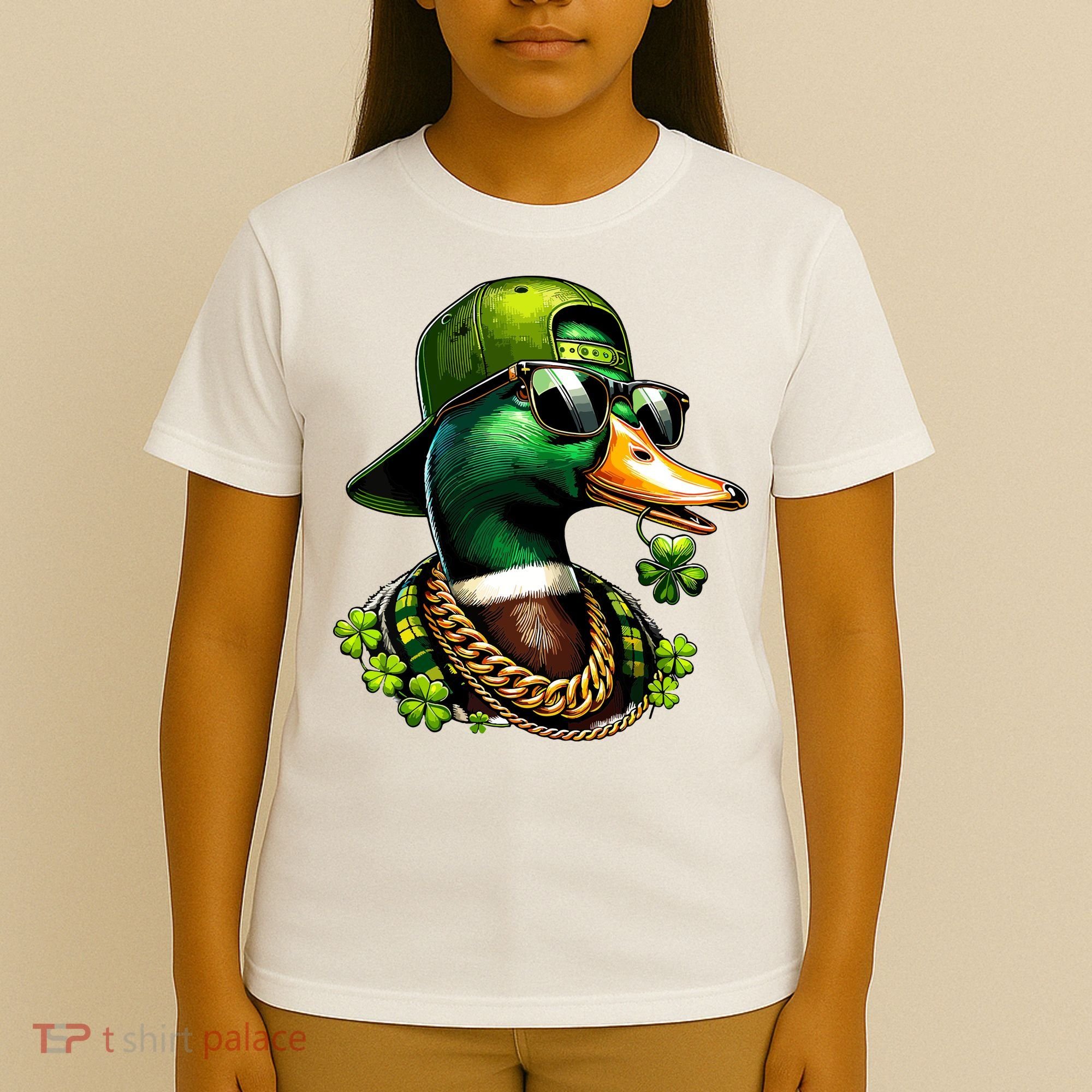 Saint Patricks Call Me Lucky Mallard Duck St Patricks Day T-Shirt