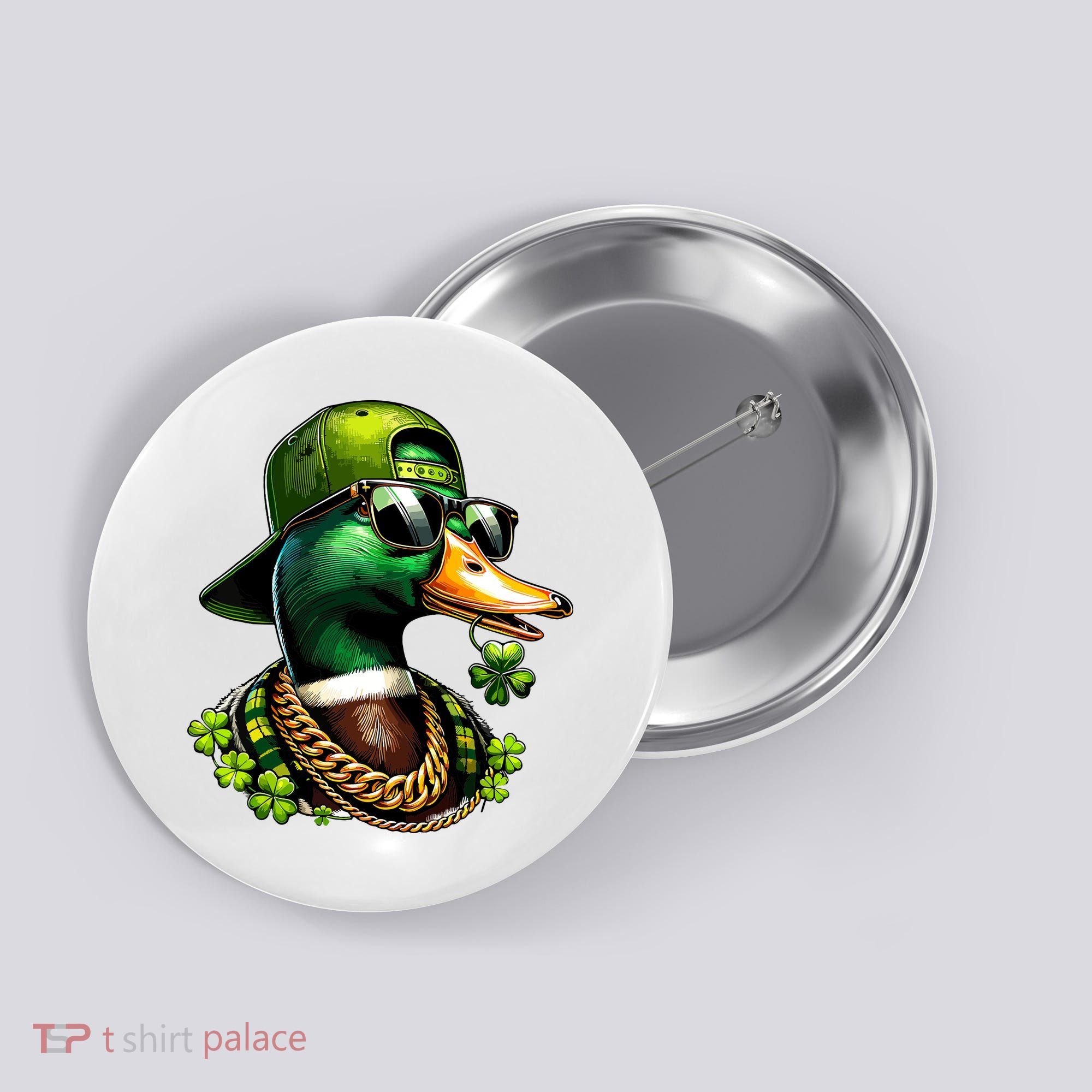 Saint Patricks Call Me Lucky Mallard Duck St Patricks Day Button