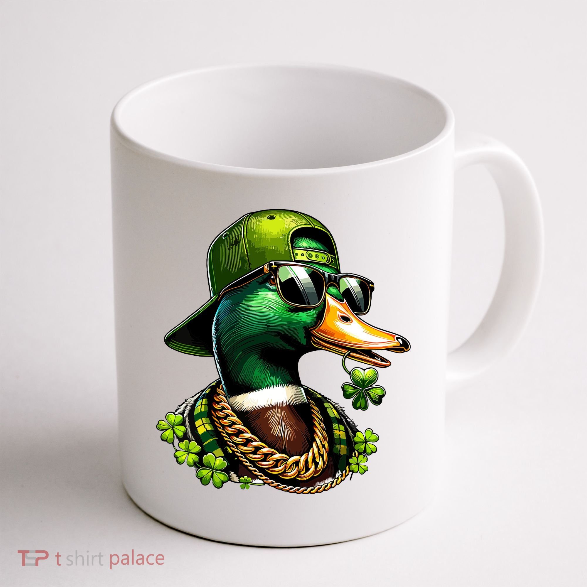 Saint Patricks Call Me Lucky Mallard Duck St Patricks Day Coffee Mug