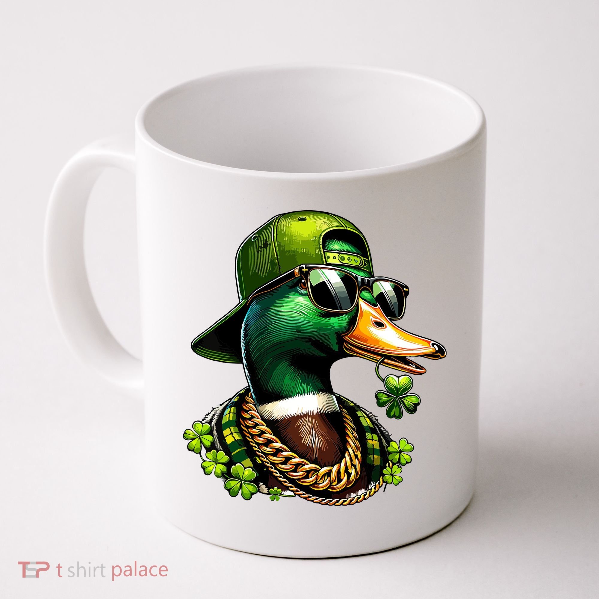 Saint Patricks Call Me Lucky Mallard Duck St Patricks Day Coffee Mug
