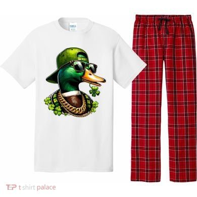 Saint Patricks Call Me Lucky Mallard Duck St Patricks Day Pajama Set