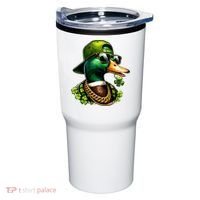 Saint Patricks Call Me Lucky Mallard Duck St Patricks Day Tumbler thumb 0