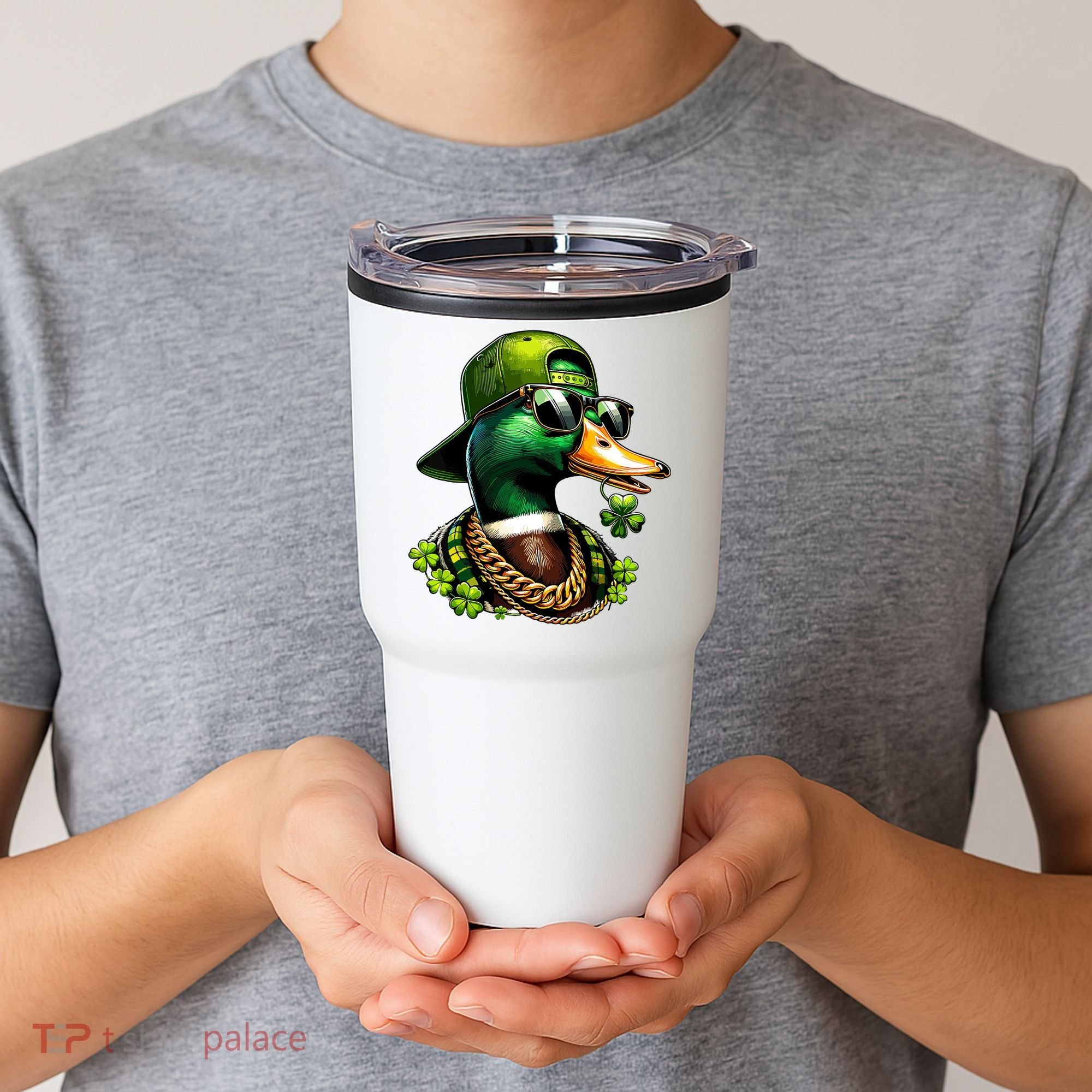 Saint Patricks Call Me Lucky Mallard Duck St Patricks Day Tumbler