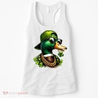 Saint Patricks Call Me Lucky Mallard Duck St Patricks Day Women's Tank Top thumb 0