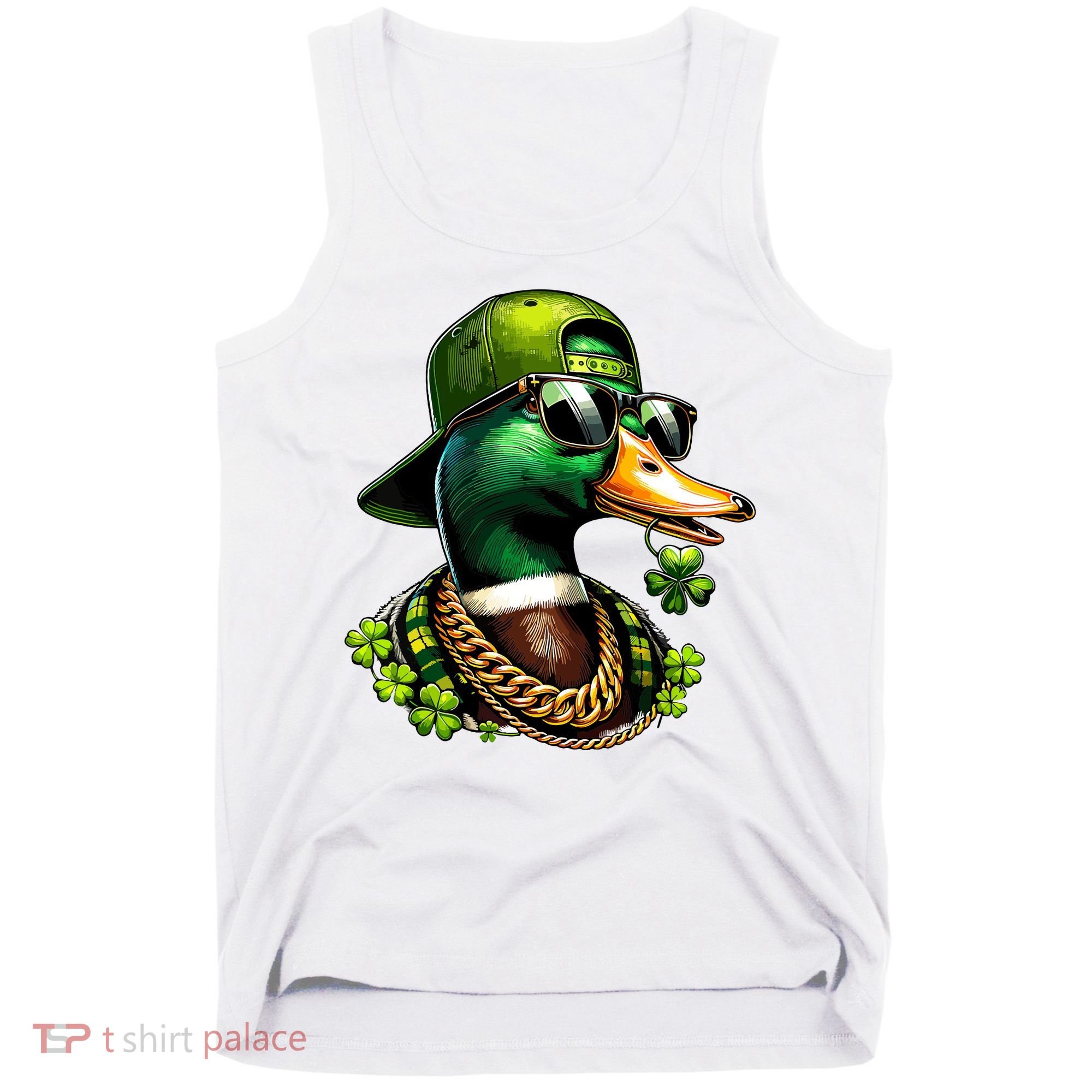 Saint Patricks Call Me Lucky Mallard Duck St Patricks Day Tank Top