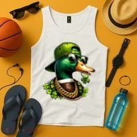 Saint Patricks Call Me Lucky Mallard Duck St Patricks Day Tank Top thumb 4