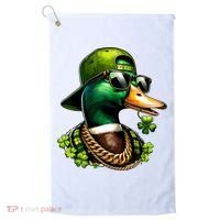 Saint Patricks Call Me Lucky Mallard Duck St Patricks Day Golf Towel thumb 0