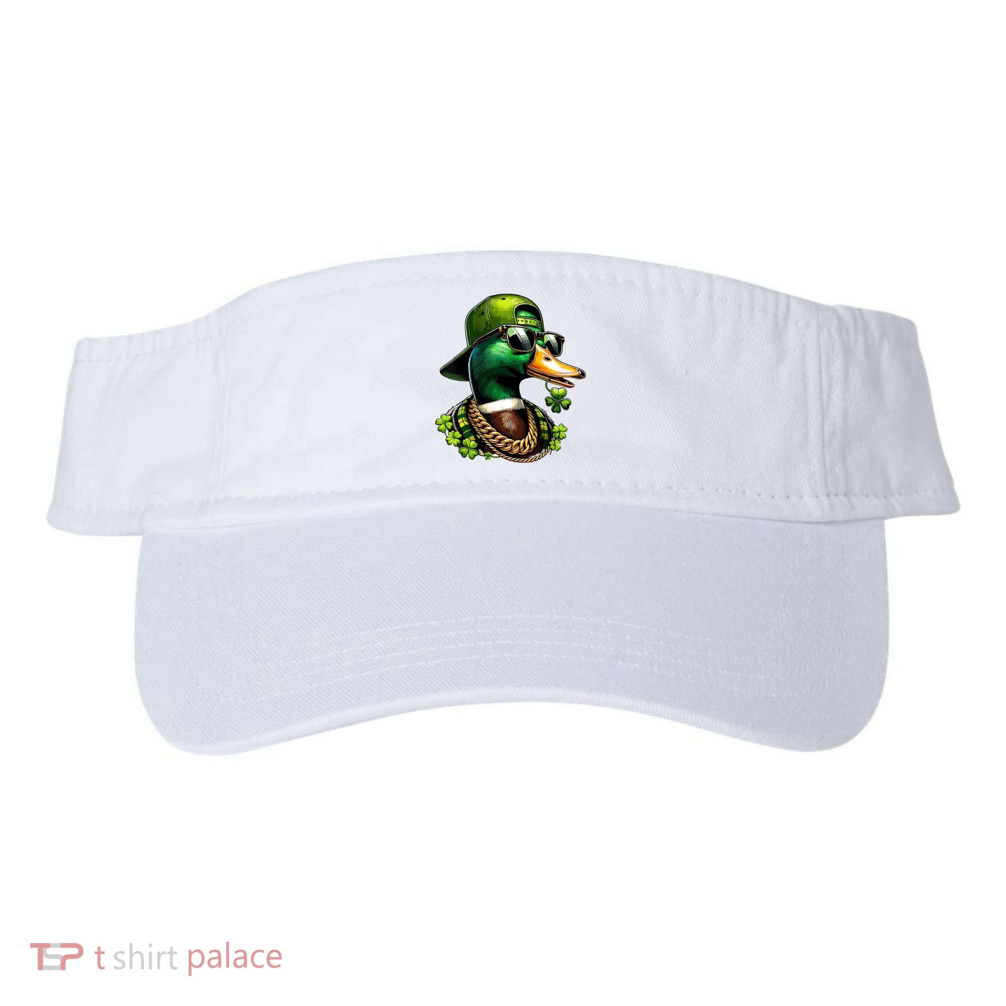 Saint Patricks Call Me Lucky Mallard Duck St Patricks Day Visor