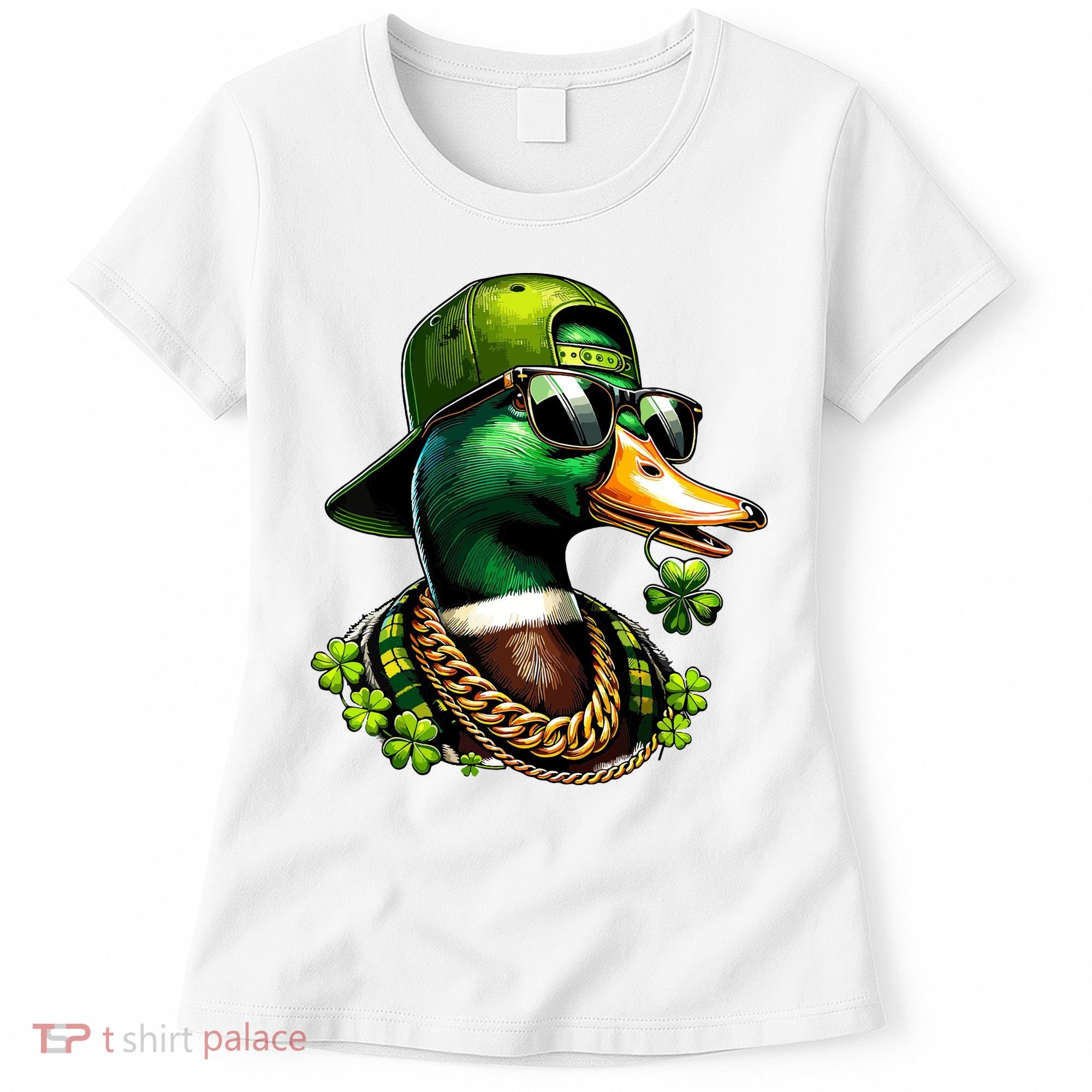 Saint Patricks Call Me Lucky Mallard Duck St Patricks Day Women's T-Shirt