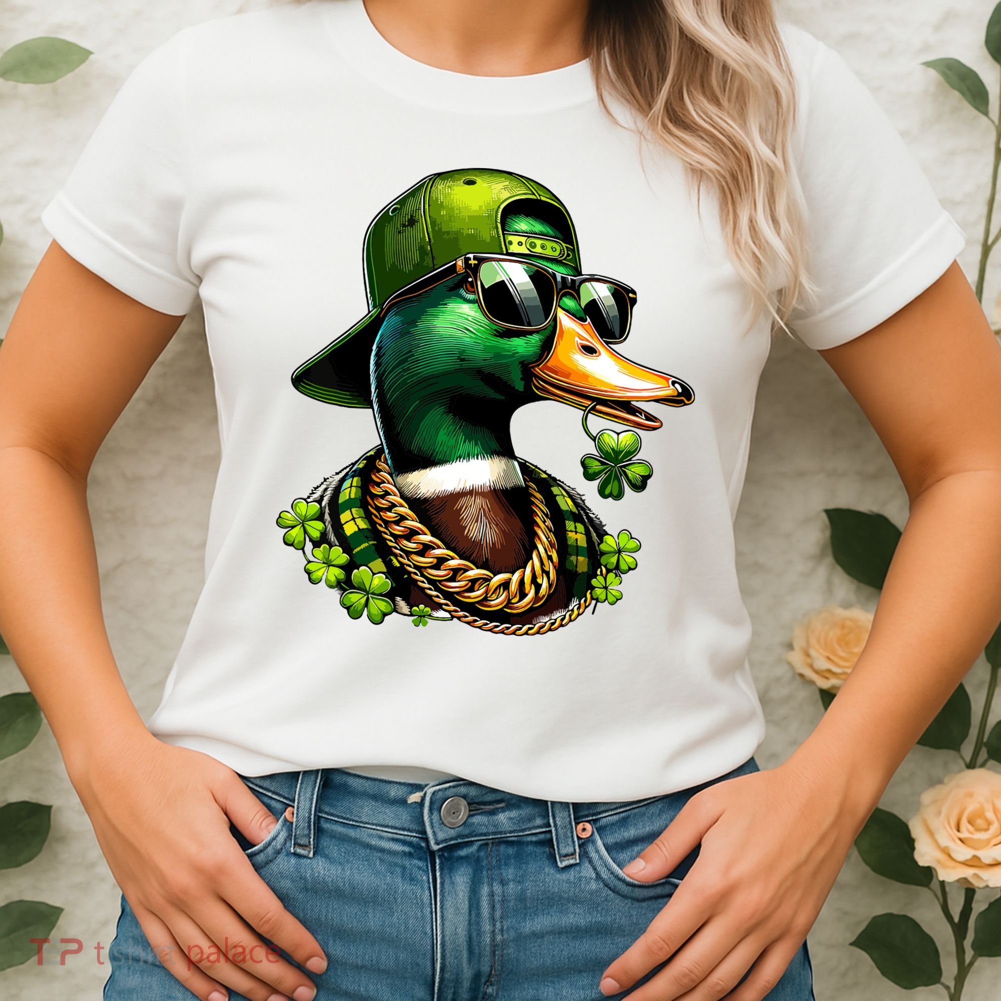 Saint Patricks Call Me Lucky Mallard Duck St Patricks Day Women's T-Shirt