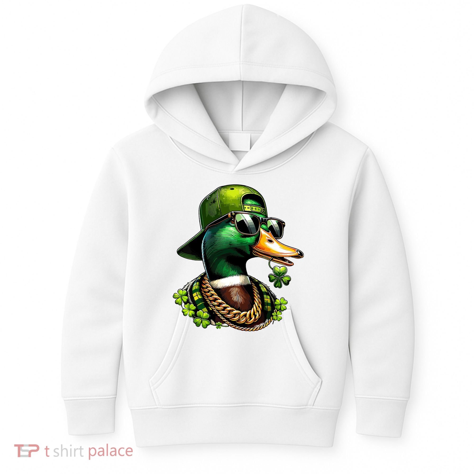 Saint Patricks Call Me Lucky Mallard Duck St Patricks Day Kids Hoodie