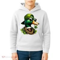 Saint Patricks Call Me Lucky Mallard Duck St Patricks Day Kids Hoodie thumb 4