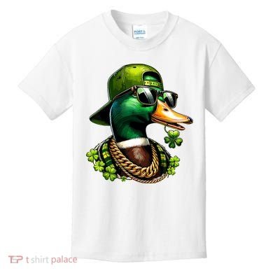 Saint Patricks Call Me Lucky Mallard Duck St Patricks Day Kids T-Shirt