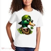 Saint Patricks Call Me Lucky Mallard Duck St Patricks Day Kids T-Shirt thumb 2