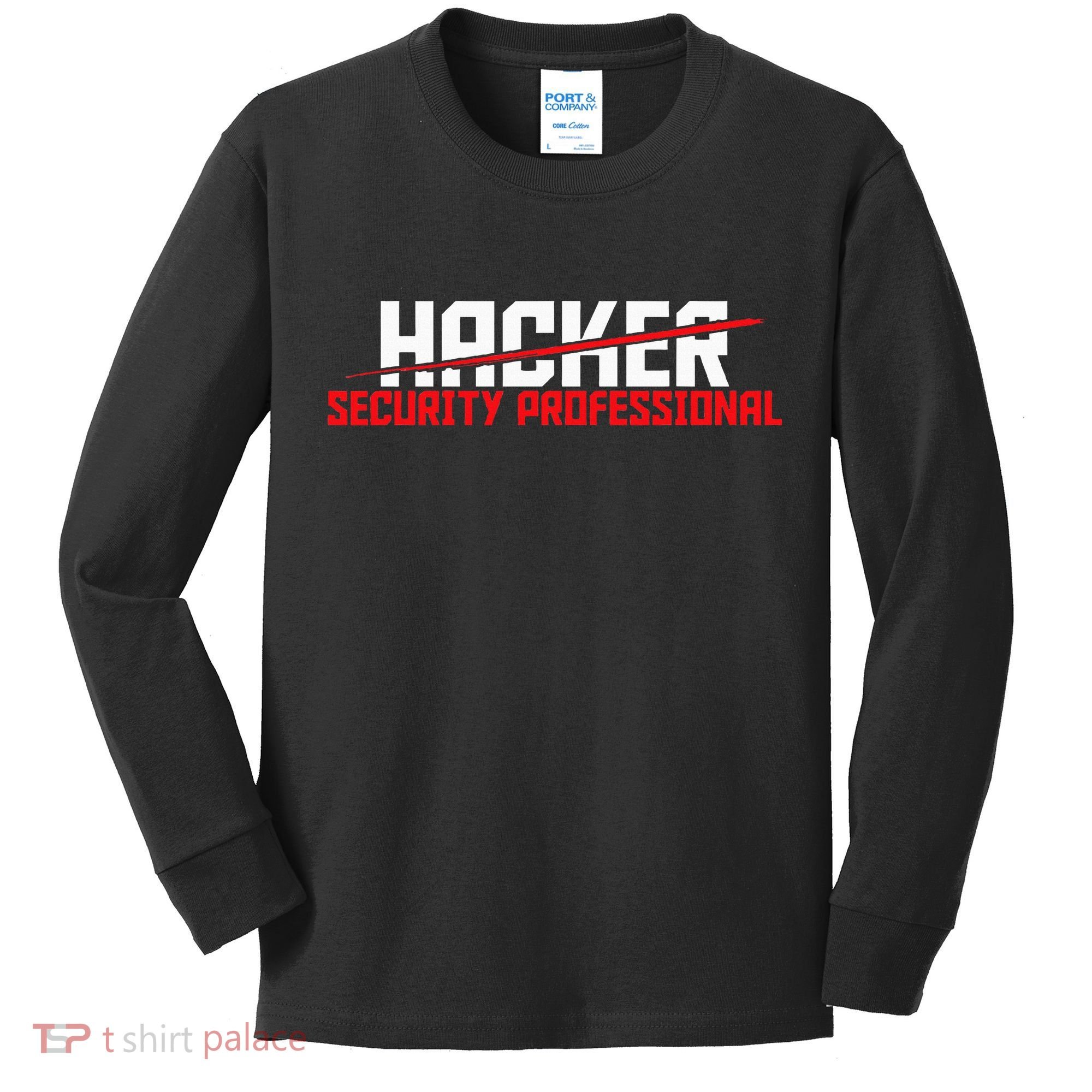 Security Professional Cybersecurity Cyber Hacker Hacking Kids Long Sleeve Shirt