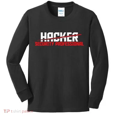 Security Professional Cybersecurity Cyber Hacker Hacking Kids Long Sleeve Shirt